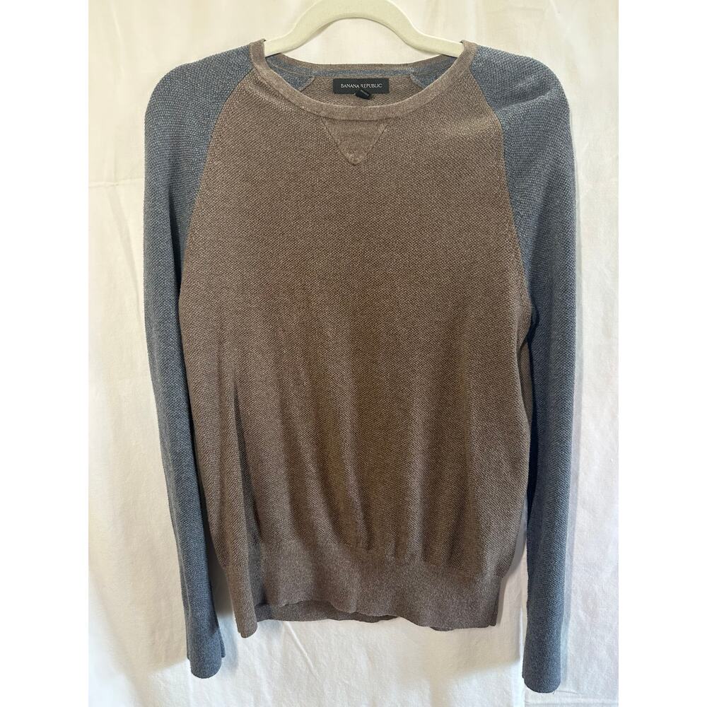 Banana Republic Brown Body with Gray Sleeves Men’s Sweater